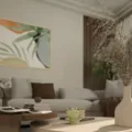 Inspirasi paduan warna interior rumah yang hangat dan estetik pada ruang tamu modern yang nyaman