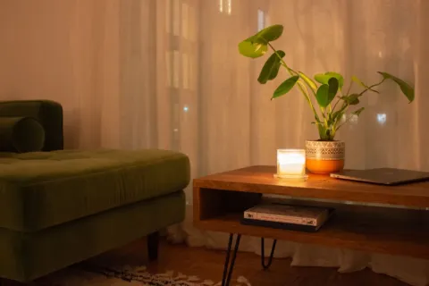Interior ruang tamu hangat dan estetik sebagai salah satu cara membuat rumah terasa nyaman